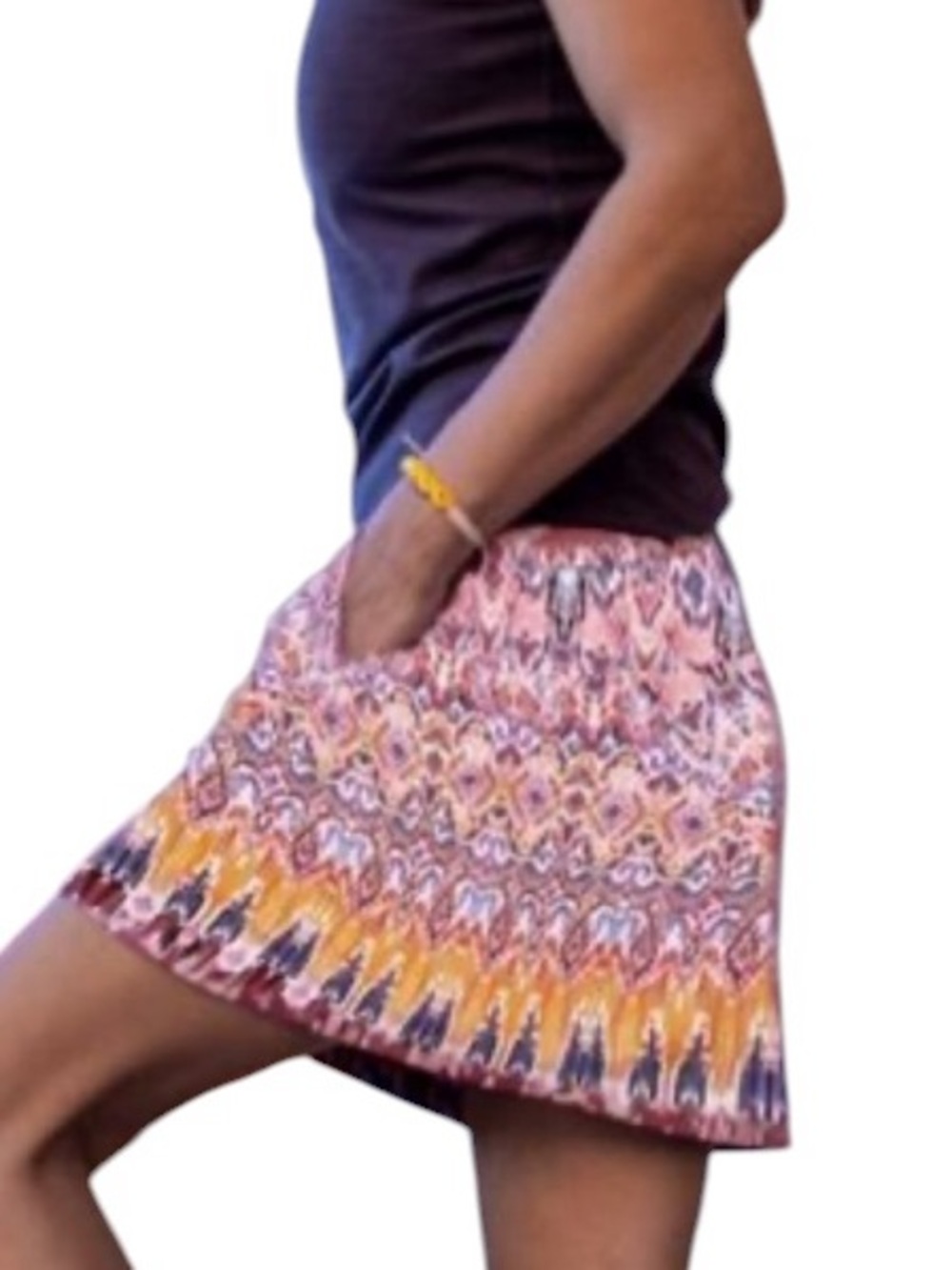 Title Nine Diamalete Skort Pattern Hiking Water M